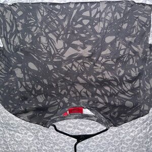 Gray Abstract Patterned Top